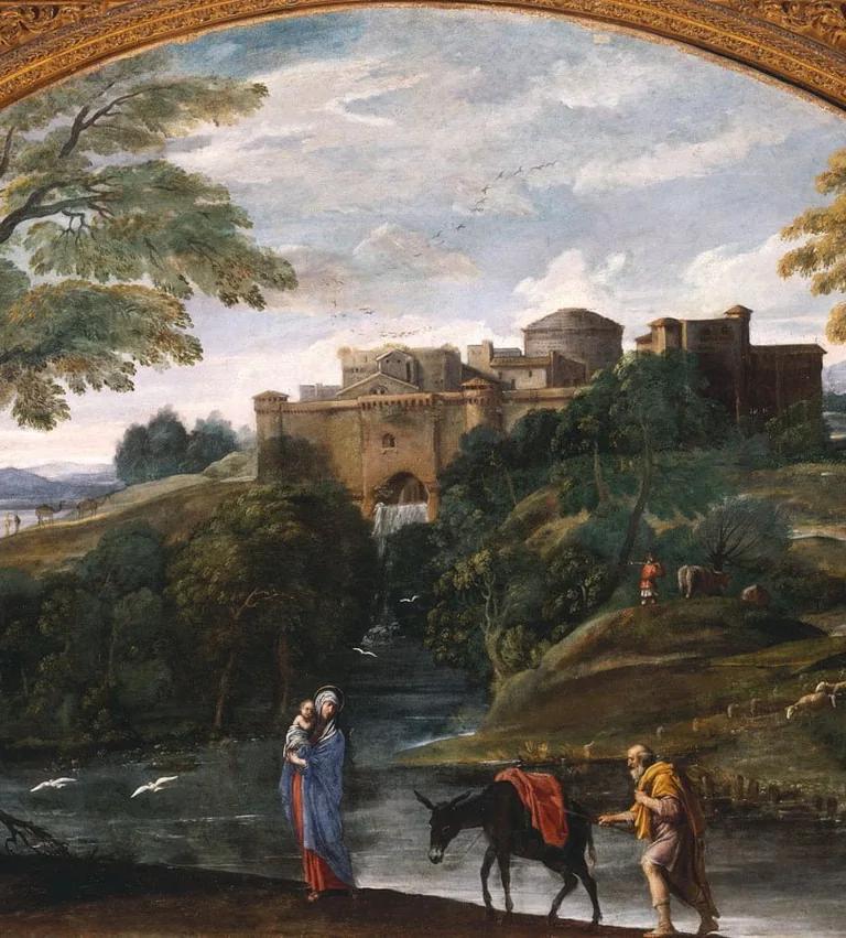 Annibale Carracci, Landscape with the Flight into Egypt (c. 1604)