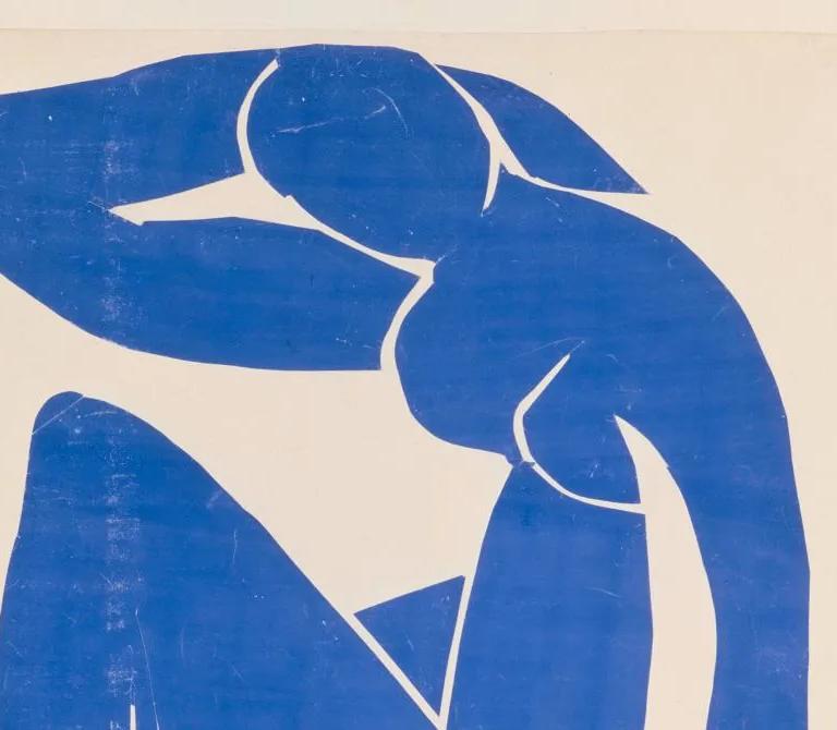 Henri Matisse, Nu bleu II (1952), cut-out gouache