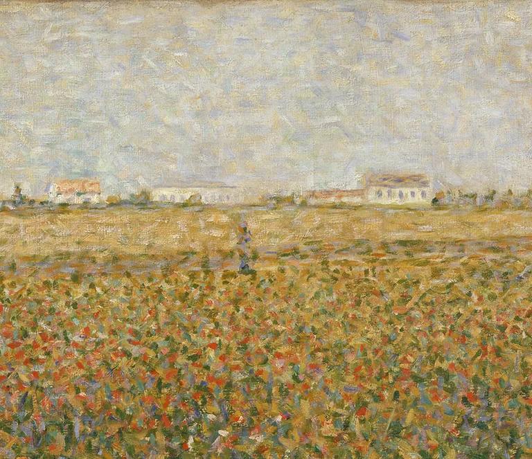 Detail of a Seurat painting from the Impressionism and French Modernism display