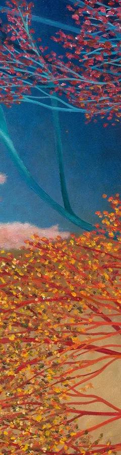 Landscape painting by Scott Kahn on view at David Zwirner, New York