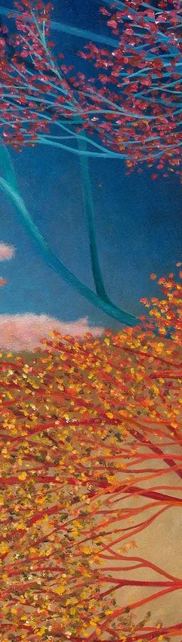 Landscape painting by Scott Kahn on view at David Zwirner, New York