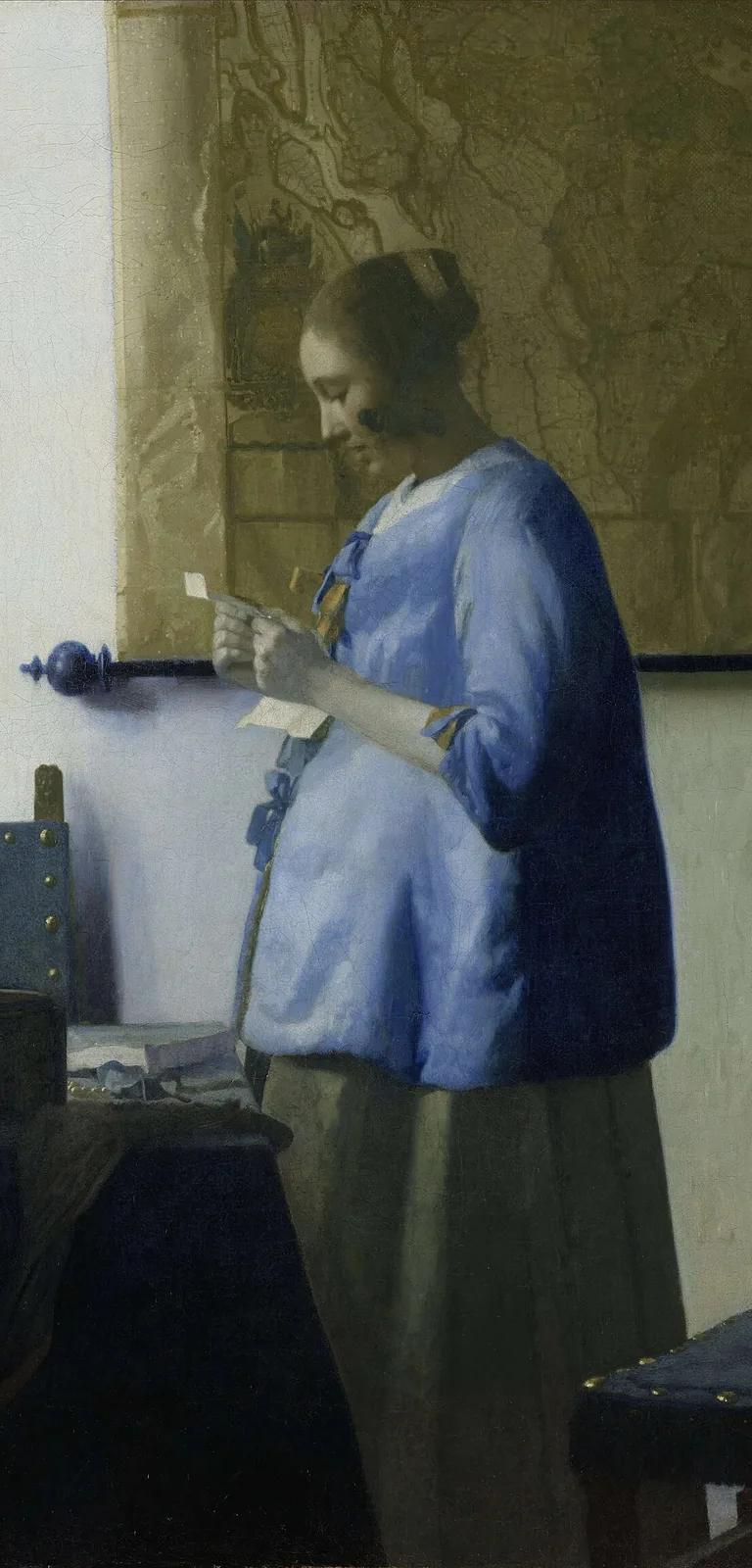 Johannes Vermeer, Woman in Blue Reading a Letter (c. 1663)