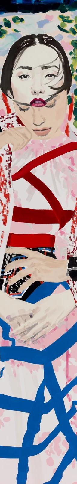 Christiane Lyons, Leonora: Arrangement in Radiant Magenta and Cadmium Red Light, 2021