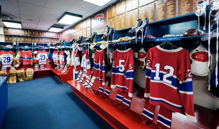 Replica Montreal Canadiens dressing room at the Hockey Hall of Fame