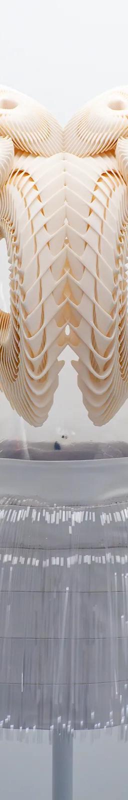 A sculptural haute couture ensemble by Iris van Herpen