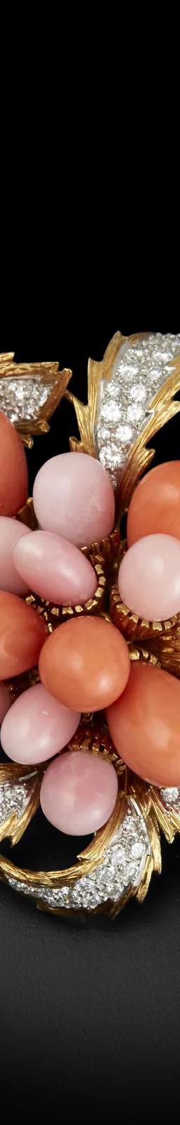 Diamond and conch pearl brooch from Marjorie Merriweather Post's jewellery collection