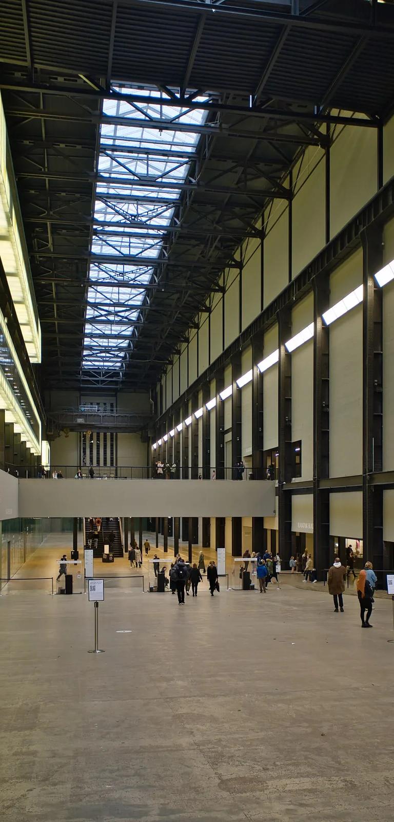 Gallery interior at Tate Modern showing modern art on display