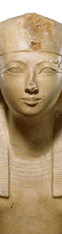 Seated statue of the pharaoh Hatshepsut (detail), Egyptian, New Kingdom, 18th Dynasty