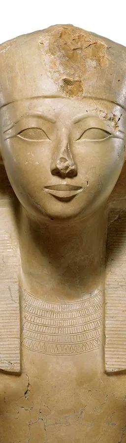 Seated statue of the pharaoh Hatshepsut (detail), Egyptian, New Kingdom, 18th Dynasty