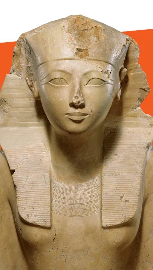 Seated statue of the pharaoh Hatshepsut (detail), Egyptian, New Kingdom, 18th Dynasty