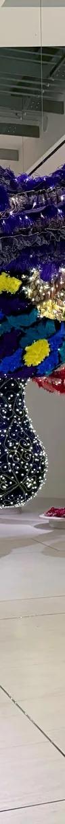 Joana Vasconcelos's textile sculpture Valkyrie Venus installed at PM23 in Rome