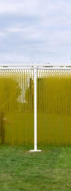 Jesús Rafael Soto: Pénétrable BBL Jaune, kinetic sculpture in Kensington Gardens