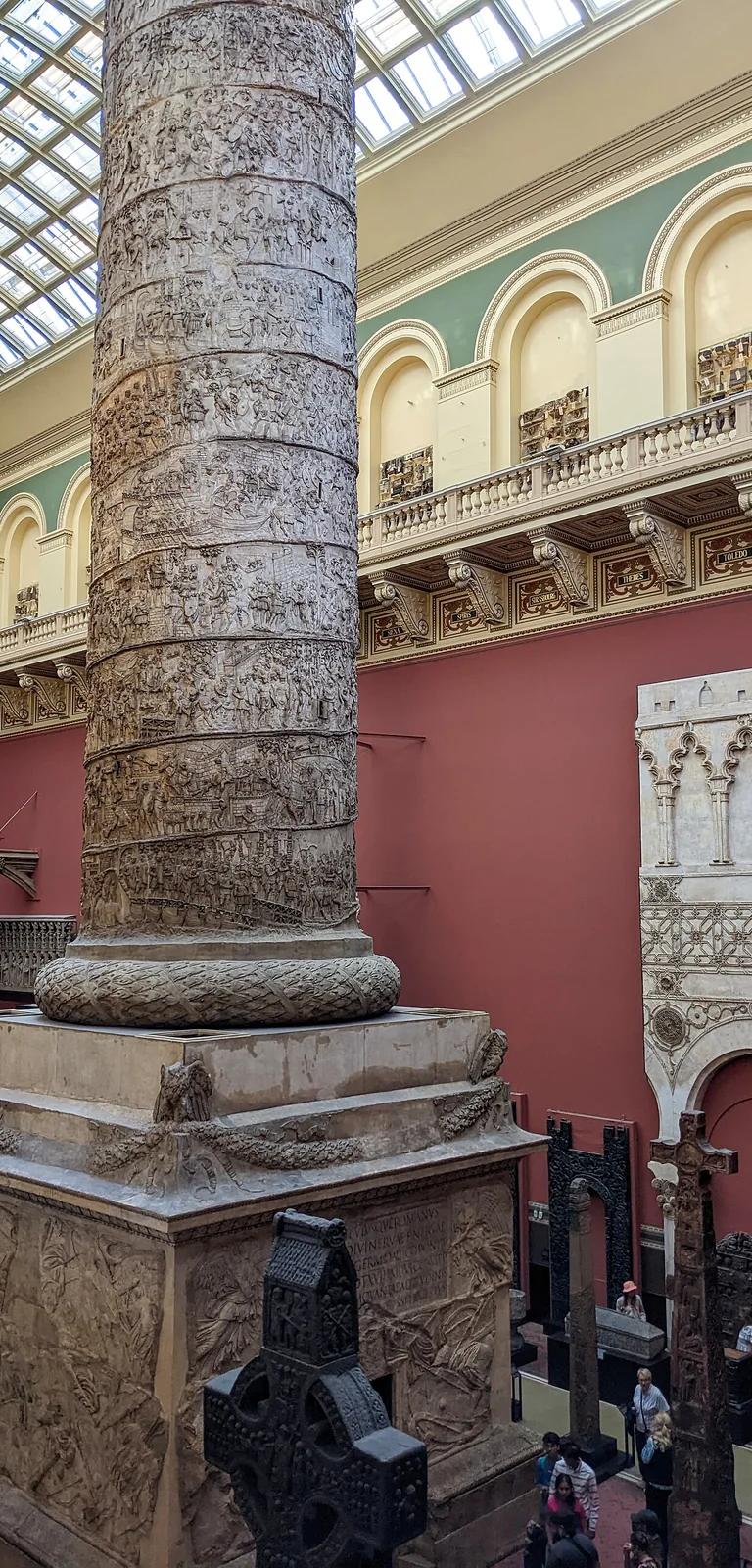 The Cast Courts at the V&A with large plaster casts of Renaissance sculptures