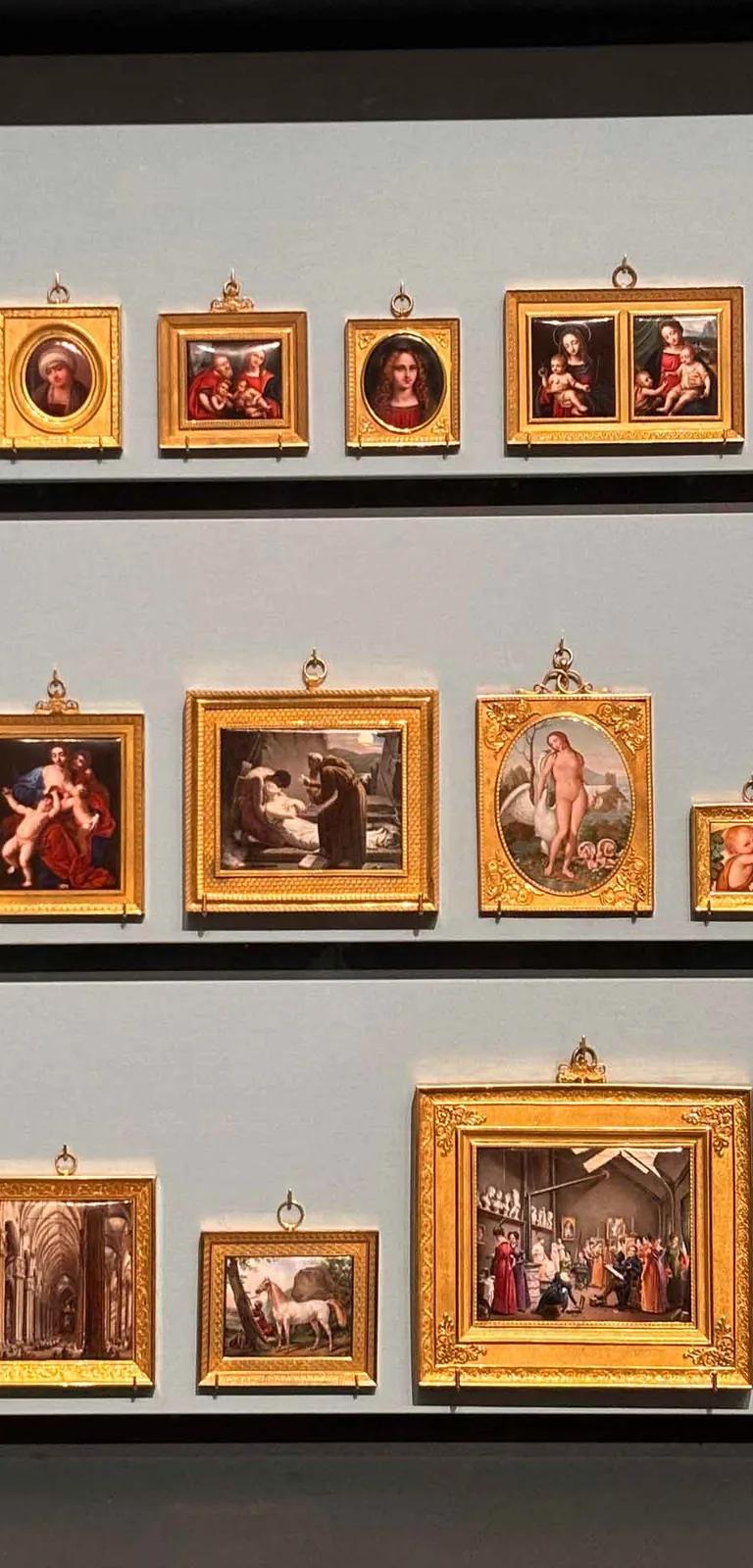 Enamel miniatures from Count Sommariva's Pinacoteca viaggiante