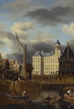17th-century cityscape painting of Amsterdam's Dam square by Jan van Kessel