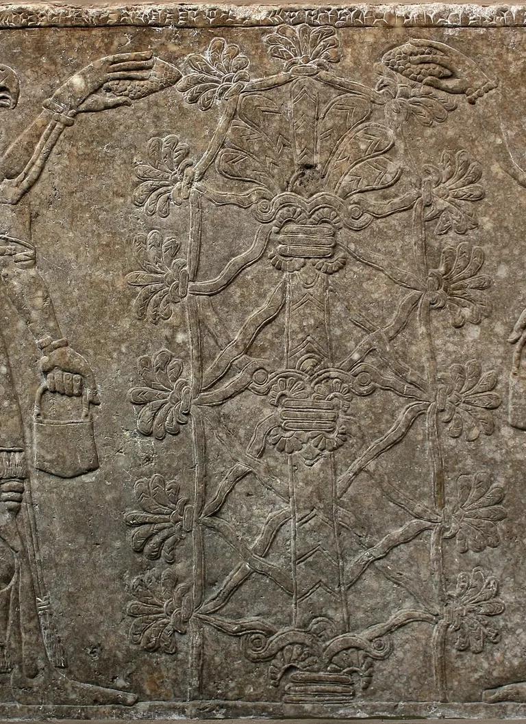 Assyrian eagle-headed protective spirit relief from Nimrud, British Museum