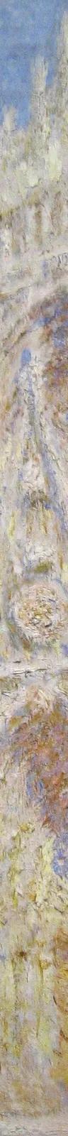 Claude Monet, Rouen Cathedral, West Façade, Sunlight (1894), part of the Monet and Time exhibition at Musée de l'Orangerie