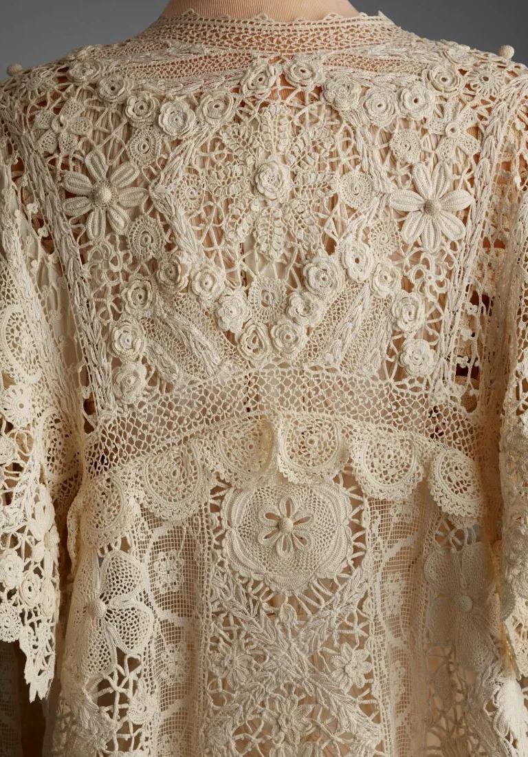 Lace afternoon dress from the Hillwood collection, shown in Interwoven: A Tradition of Textiles