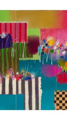 Abstract work by Moe Brooker in Listen with Your Eyes at Woodmere Art Museum