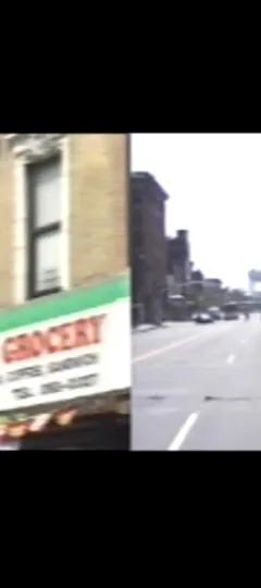 Still from Nari Ward, Pushing Savior, 1996, video, in the ICA Boston collection