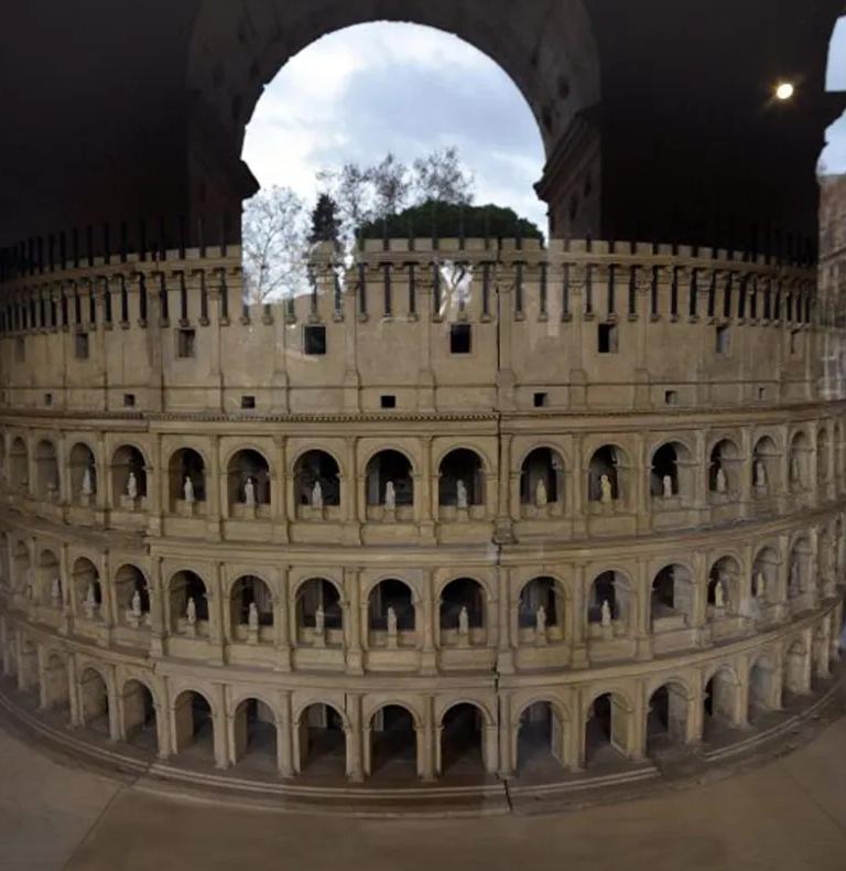 Installation view of The Colosseum Tells Its Story permanent exhibition