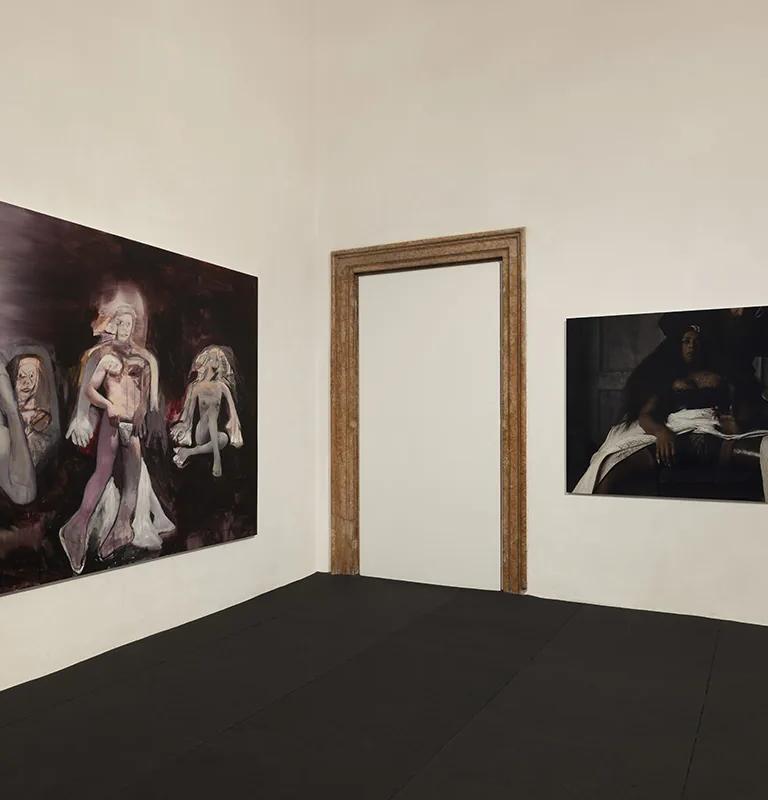 Installation view of Helter Skelter: Arthur Jafa and Richard Prince at Ca' Corner della Regina
