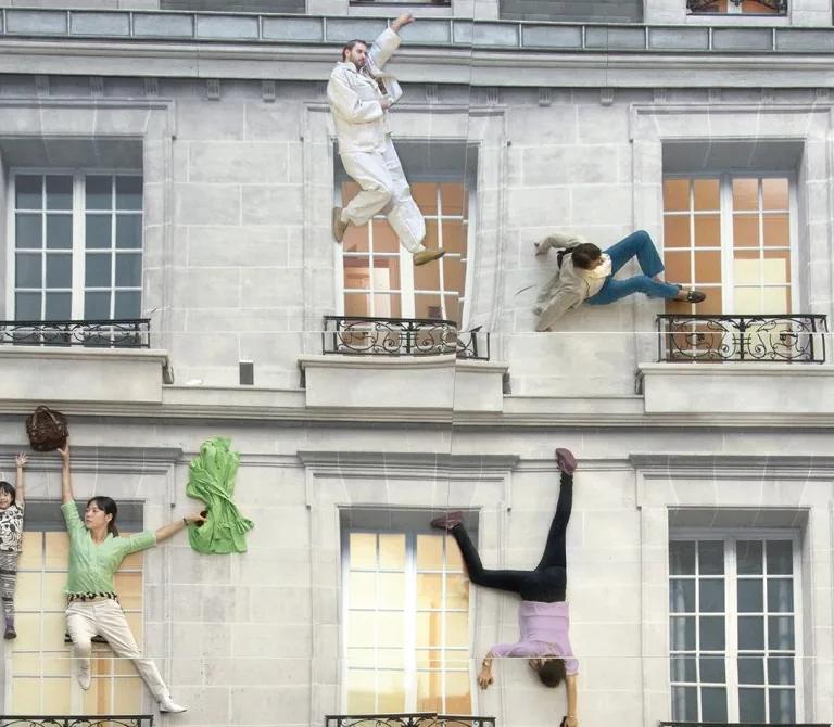 Leandro Erlich's tilted Haussmann-building installation