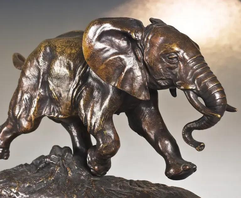Antoine-Louis Barye, Elephant of Senegal, bronze