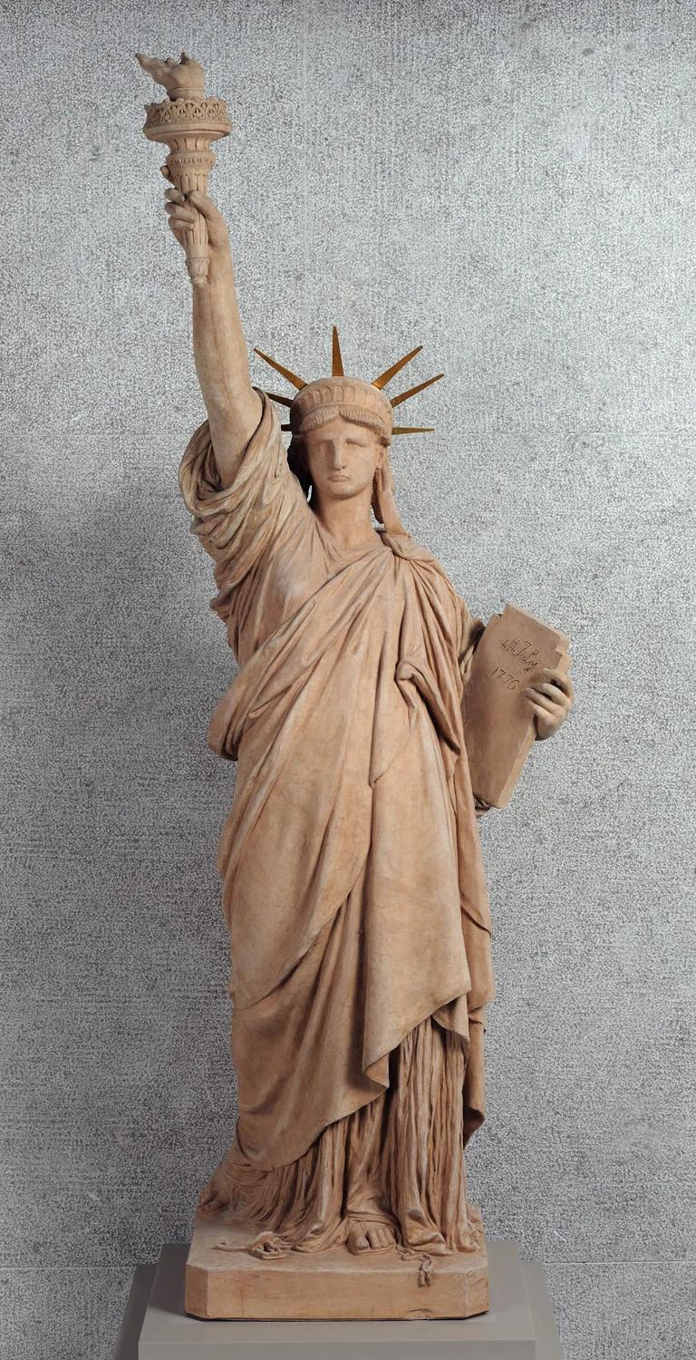 Bartholdi's terracotta and gilt-bronze reduction of the Statue of Liberty (Liberty Enlightening the World)