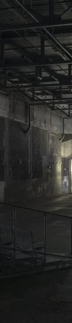 Installation view of Lucy Raven: Rounds at the ICA Watershed, East Boston
