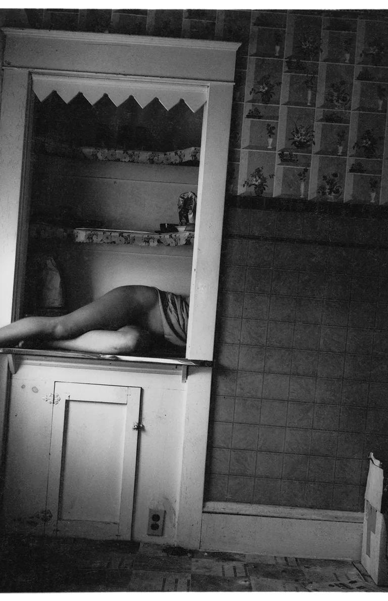 Francesca Woodman gelatin silver prints 'Legs' (1976) and 'Easter' (1976)