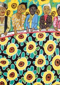 Prints by women printmakers in the Lasting Impressions display at the V&A