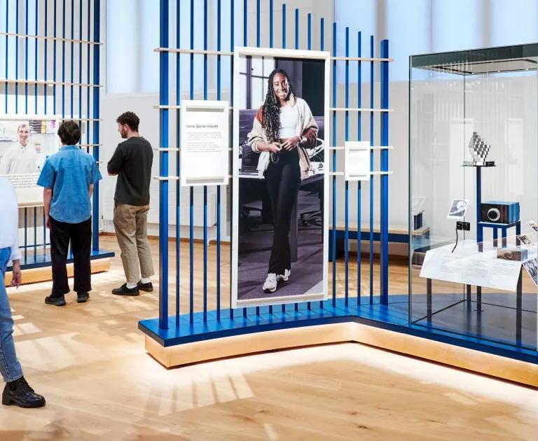 Visitors browsing the Engineers gallery at the Science Museum