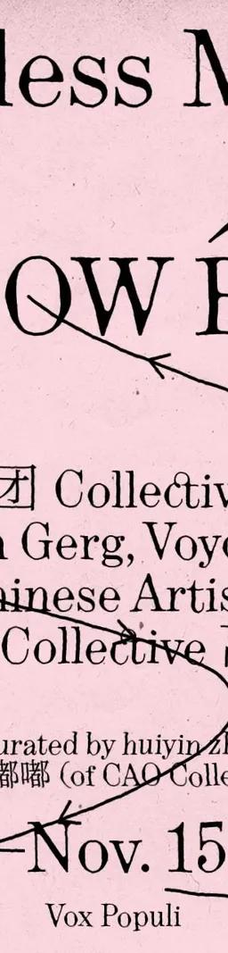 變 SLOW BURN exhibition banner, Vox Populi