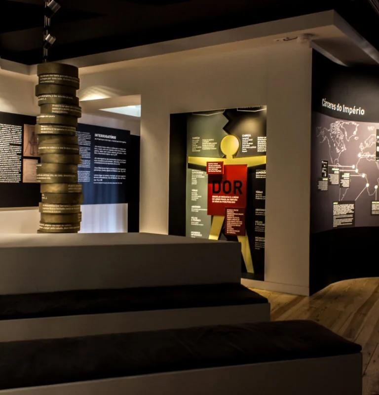 Floor 2 of the permanent exhibition on prison and resistance, Museu do Aljube