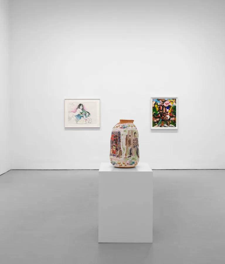 Installation view of In Solidarity, a benefit exhibition at David Zwirner, New York