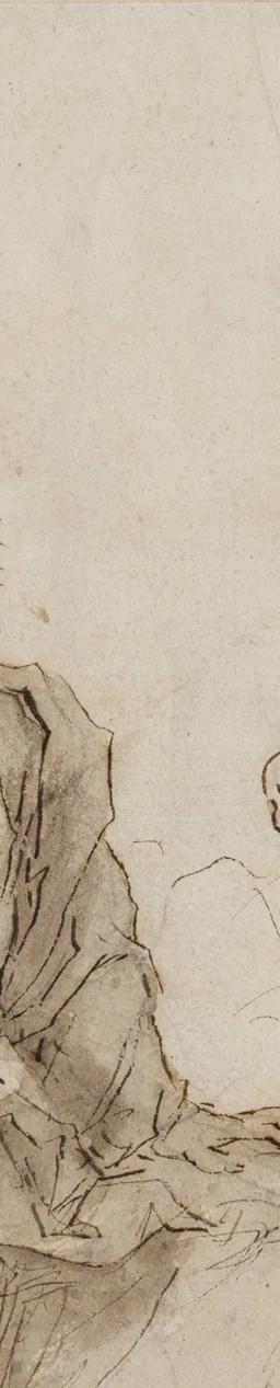 Palma il Giovane, Christ Tempted by the Devil, drawing