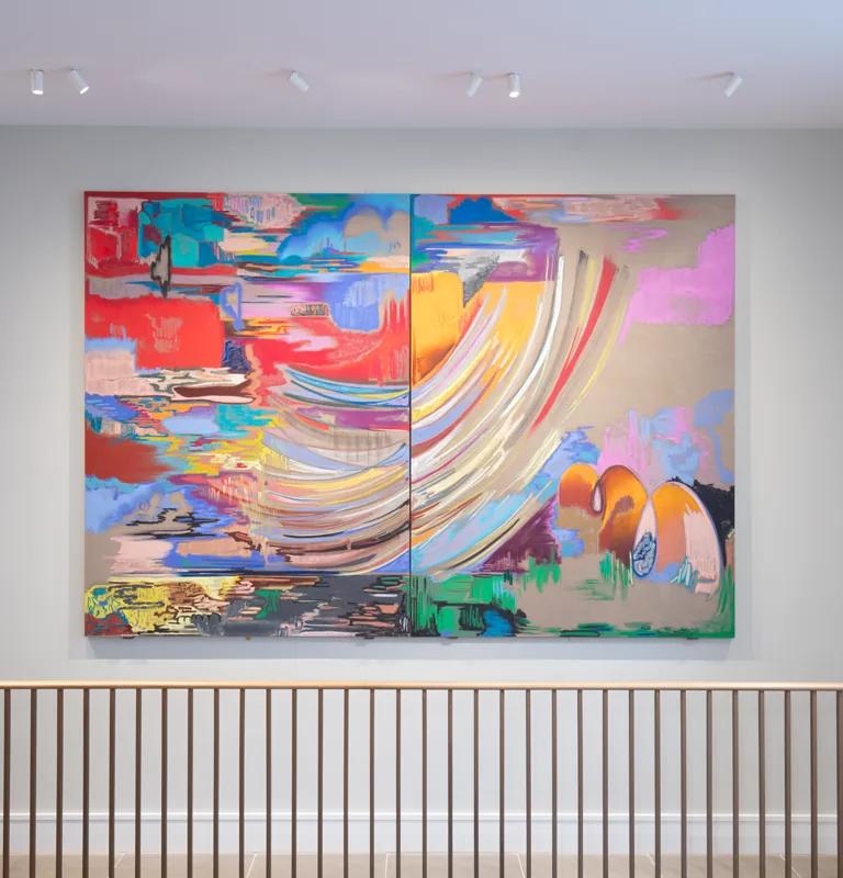 STRUCK by Rachel Jones, site-specific commission at the Courtauld Gallery entrance hall