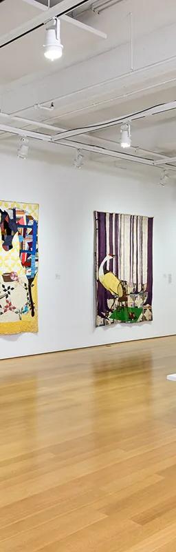 A quilt from Jesse Krimes's Elegy Quilts series at The Fabric Workshop and Museum