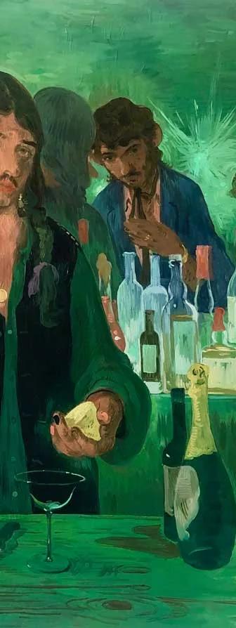 The Bar on East 13th by Salman Toor