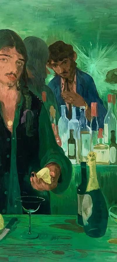 The Bar on East 13th by Salman Toor