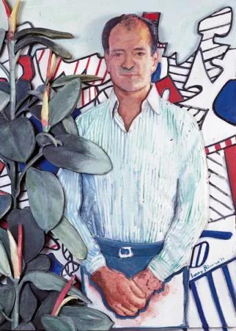 Larry Rivers, Carlo con Dubuffet sullo sfondo (1994)