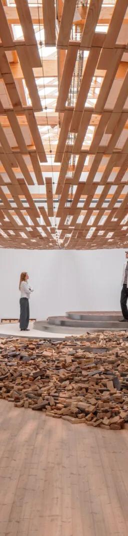 Kengo Kuma/KKAA's Earth | Tree installation in CCreate at Copenhagen Contemporary