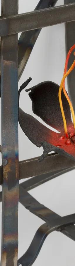 Detail of Abigail Lucien's ironwork sculpture To Unravel a Wrought