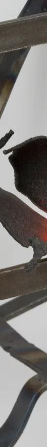 Detail of Abigail Lucien's ironwork sculpture To Unravel a Wrought