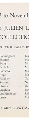 Gallery ephemera from The Collected Photograph, 1970-1989 at the Morgan Library