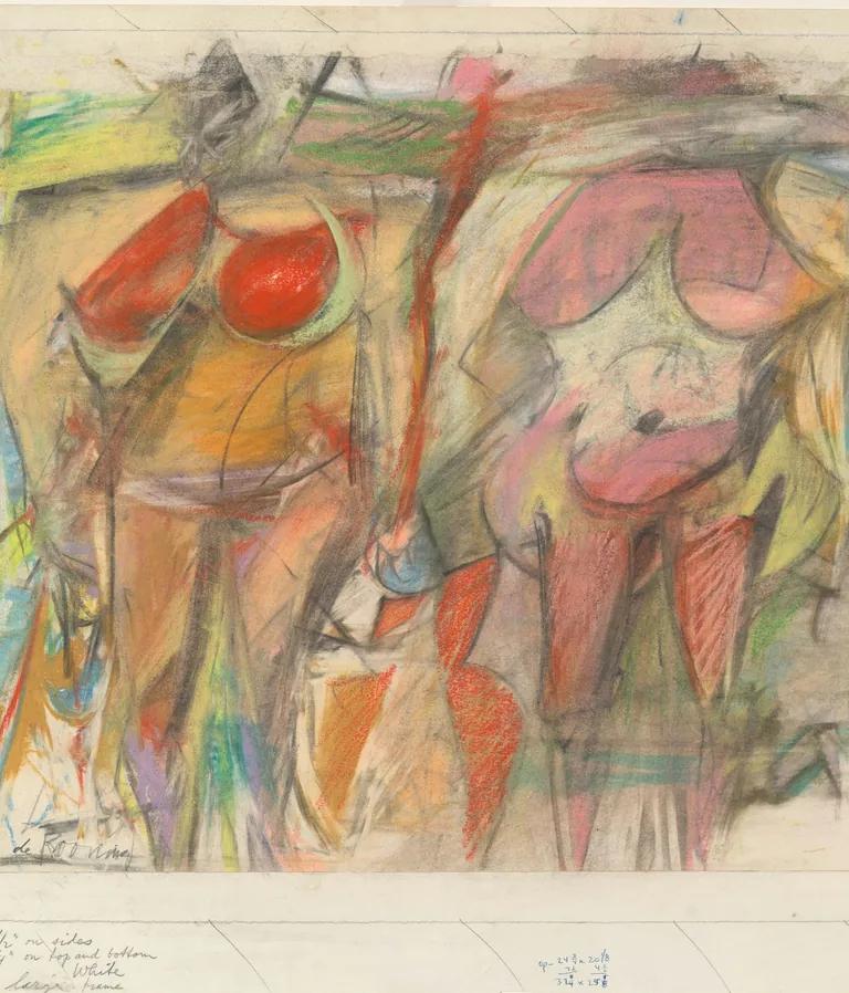 A drawing by Willem de Kooning shown in the exhibition Willem de Kooning Drawing