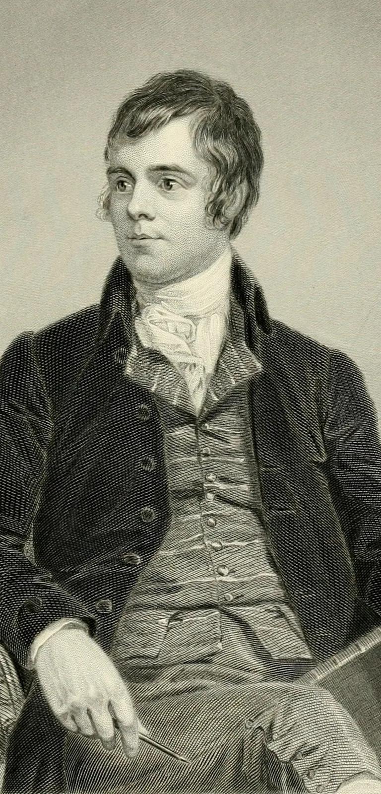 Engraved portrait of the Scottish poet Robert Burns