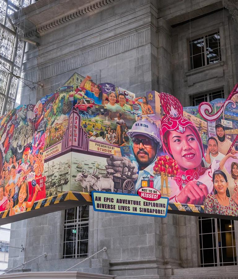 SINGAPORAMA installation by Navin Rawanchaikul in the Padang Atrium