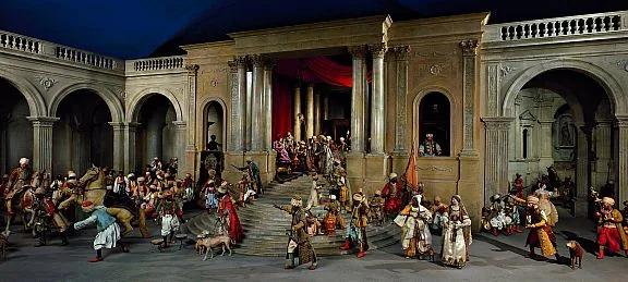 Palace nativity scene with the Adoration of the Magi from the museum's crib collection